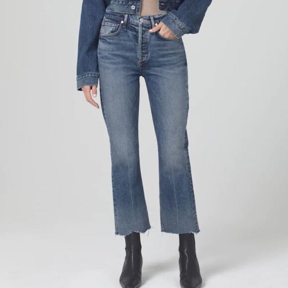 CITIZENS OF HUMANITY Isola Cropped Bootcut Jeans in Ascent H242 - Picture 1 of 8